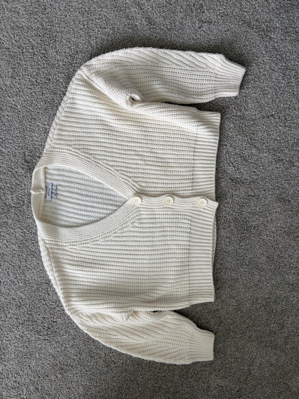 Reserved Cream Button-Up Cardigan